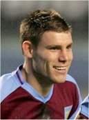 Aston Villa winger James Milner
